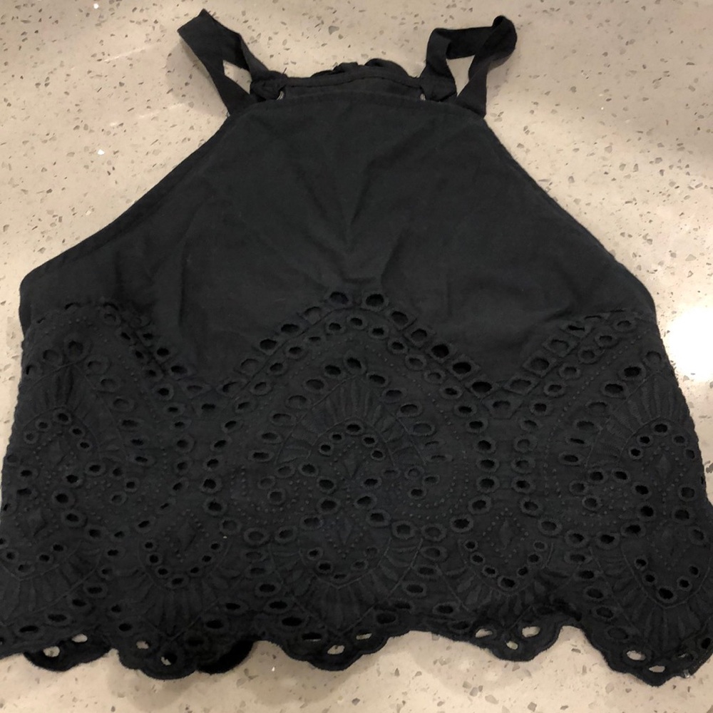 Black Halter Top with detailing